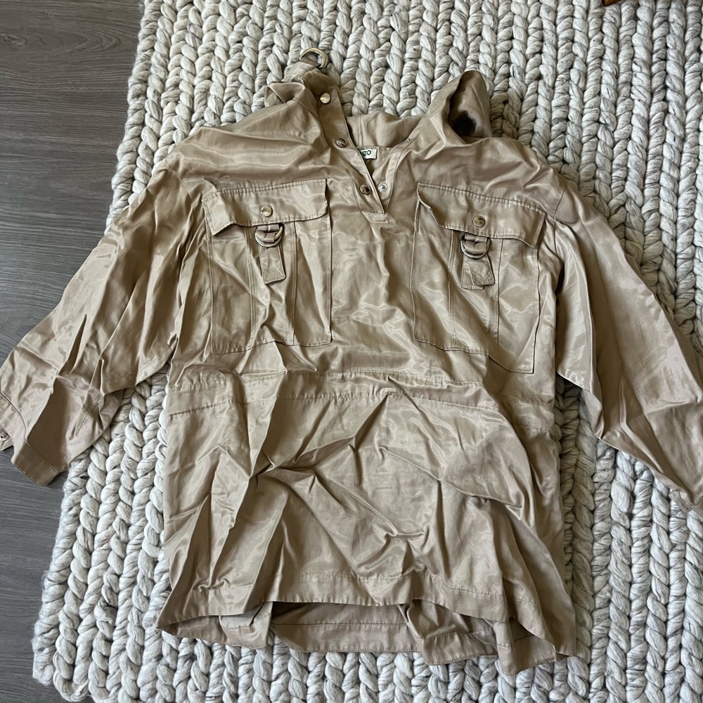 Hooded silk Kenzo top - great condition but needs a steam